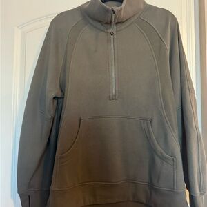 Lululemon Scuba Oversized Funnel-Neck Half ZiP Long - Army Green M/L